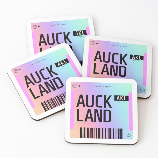 Item preview, Auckland Boarding Pass AKL Rainbow Gradient designed and sold by lukassfr.
