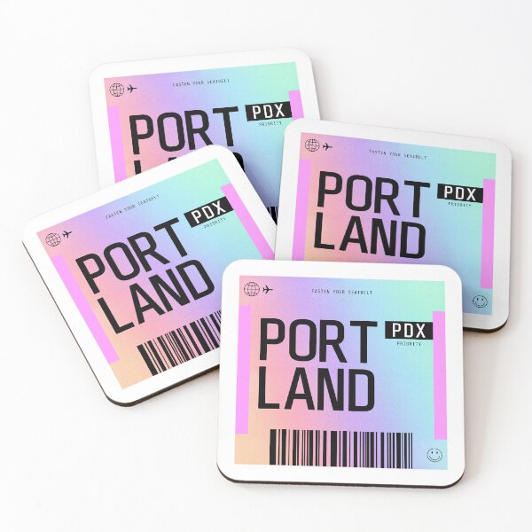 Item preview, Portland Boarding Pass PDX Rainbow Gradient designed and sold by lukassfr.