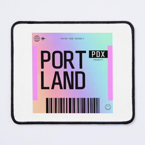 Item preview, Portland Boarding Pass PDX Rainbow Gradient designed and sold by lukassfr.