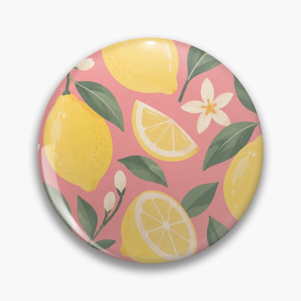 Item preview, Pink Lemon Citrus Blossom Botanical Seamless Pattern designed and sold by SayMaria.