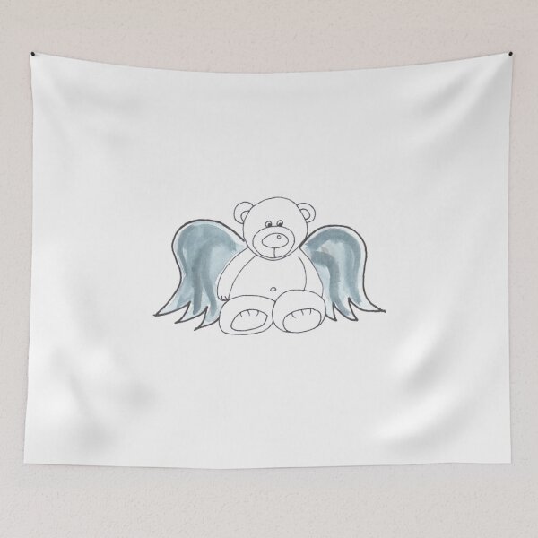 Item preview, Guardianangel Teddy Blue Wings, Schutzengel Teddy Blaue Flügel designed and sold by Anke‘s Bazaar.