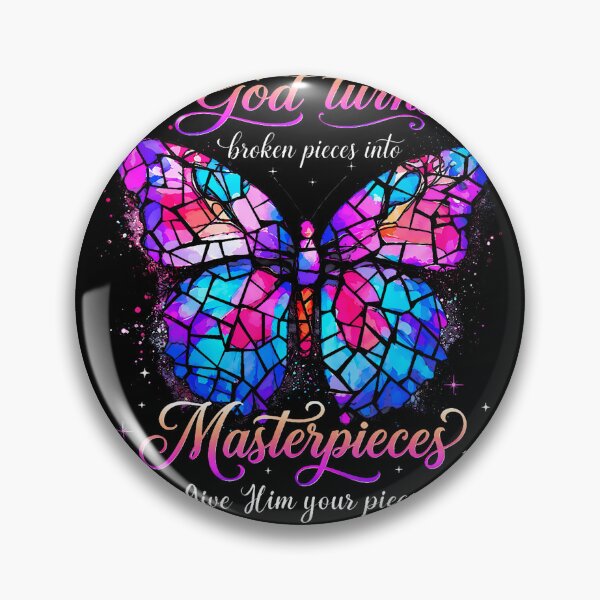 Item preview, God Turns Broken Pieces Into Masterpieces Butterfly Faith designed and sold by Strow--bary.