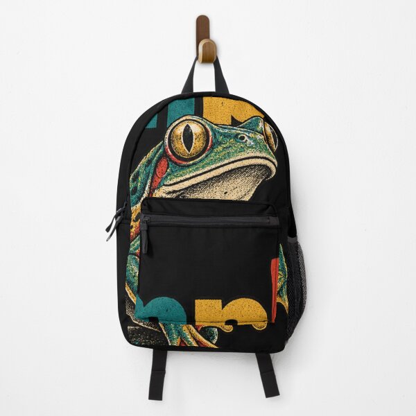 Item preview, Jump! – Vintage Colorful Frog Retro T-Shirt Design designed and sold by JatCreative.