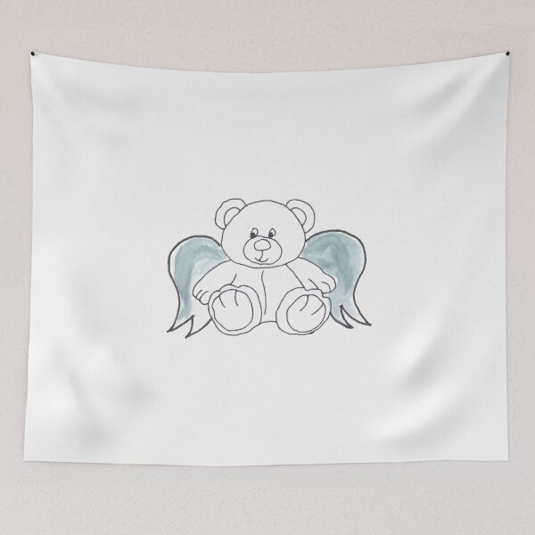 Item preview, Guardianangel Teddy Blue Wings, Schutzengel Teddy Blaue Flügel designed and sold by Anke‘s Bazaar.