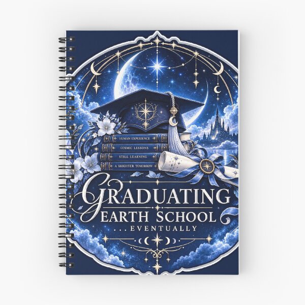Item preview, Graduating Earth School Eventually – Celestial Starseed Humor designed and sold by Alcyone-Blue.