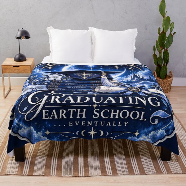 Item preview, Graduating Earth School Eventually – Celestial Starseed Humor designed and sold by Alcyone-Blue.