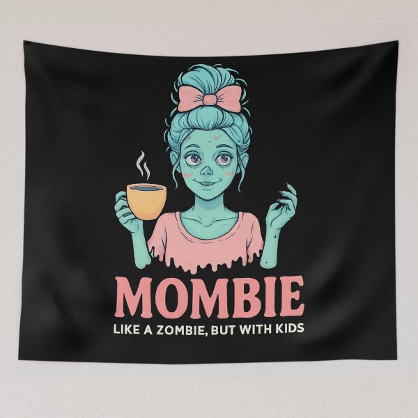 Item preview, Playful Zombie mom woman Holding Coffee designed and sold by Just4Sinners.