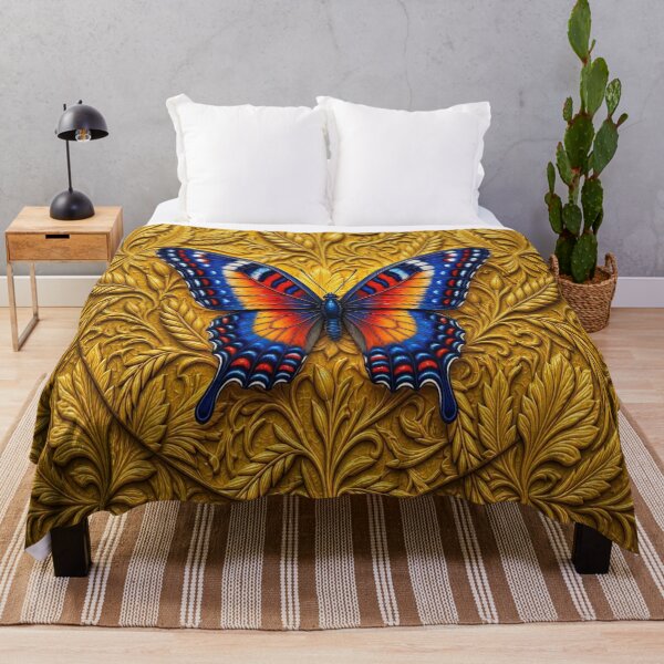 Item preview, Royal Butterfly on Golden Filigree designed and sold by Breezes-of-Ida.