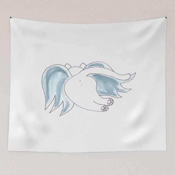 Item preview, Guardianangel Cat Blue Wings, Schutzengel Katze Blaue Flügel designed and sold by Anke‘s Bazaar.