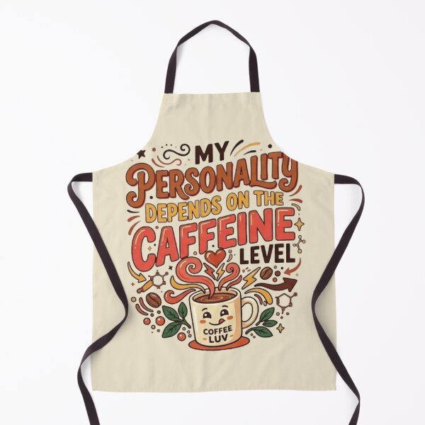 Item preview, My Personality Depends On The Caffeine Level Funny Coffee Design designed and sold by Unique-s.
