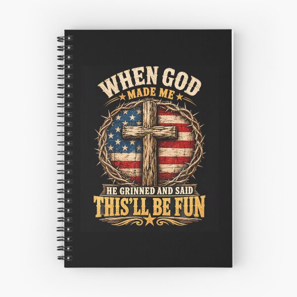 Item preview, When God Made Me He Grinned And Said Christian American designed and sold by Strow--bary.