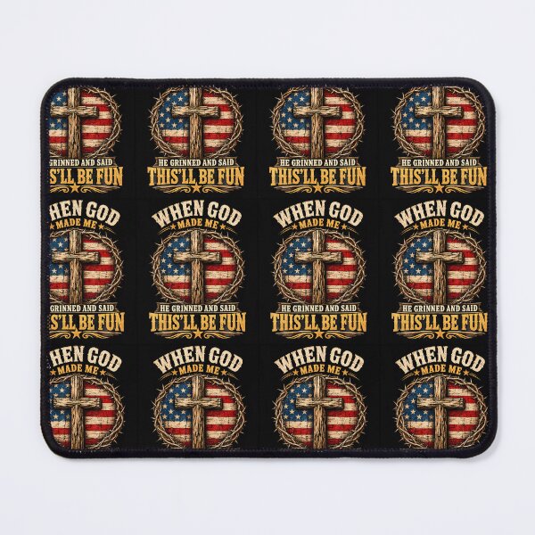 Item preview, When God Made Me He Grinned And Said Christian American designed and sold by Strow--bary.
