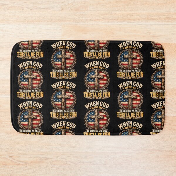 Item preview, When God Made Me He Grinned And Said Christian American designed and sold by Strow--bary.