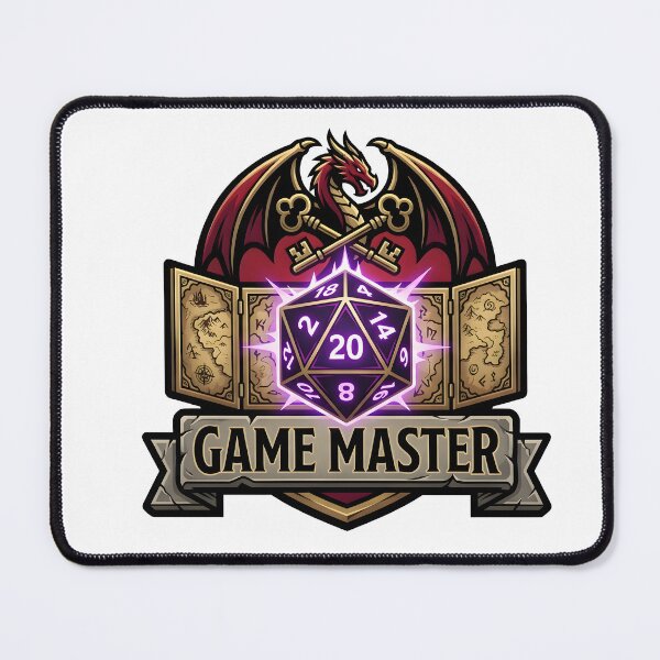 Item preview, Game Master Emblem D20 Dice Dragon Screen Key RPG tabletop game designed and sold by CleverRaccoon.
