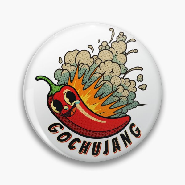 Item preview, Gochujang Spicy Chili Pepper Mascot - Retro Pop Art designed and sold by SunandShade.