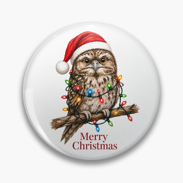 Item preview, Merry Christmas Owl – Cute Christmas Owl with Holiday Lights designed and sold by SVALANART.