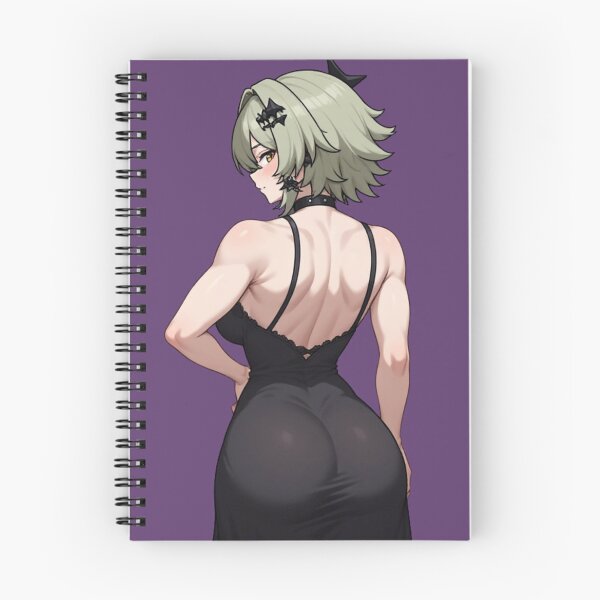 Item preview, Anime Female Character in Black Backless Dress Illustration designed and sold by Jimakmo.
