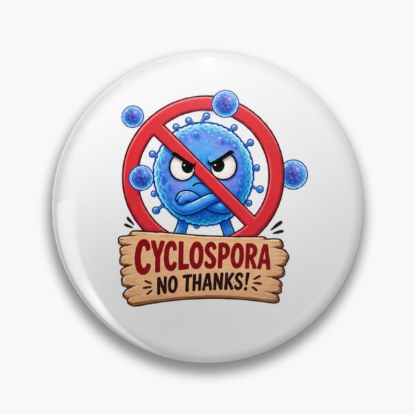 Item preview, Cyclospora No Thanks – Funny Parasite Awareness Design designed and sold by Ramadane_design1.
