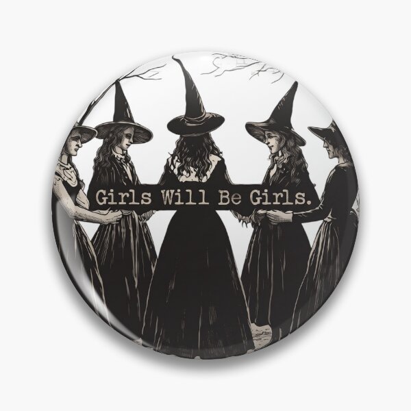 Item preview, Girls Will Be Girls Witch Shirt, Gothic Witchy Aesthetic Tee, Dark Cottagecore Forest Illustration, Spooky Season Feminist Shirt, Goth Wiccan Gift designed and sold by aladden.