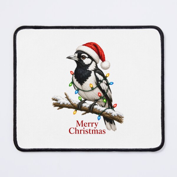 Item preview, Merry Christmas Magpie-Lark – Australian Bird Christmas Design designed and sold by SVALANART.