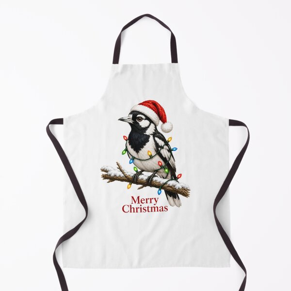 Item preview, Merry Christmas Magpie-Lark – Australian Bird Christmas Design designed and sold by SVALANART.