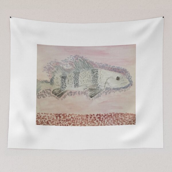 Item preview, Sheepshead Fish Watercolor – Coastal Gulf Artwork designed and sold by BirdandaBrush.