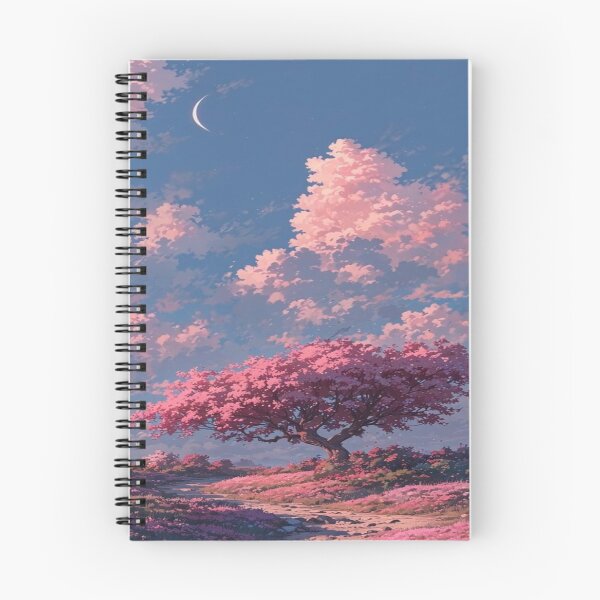 Item preview, Anime Sky Pink Tree Landscape Artwork  designed and sold by NivyasArtistry.
