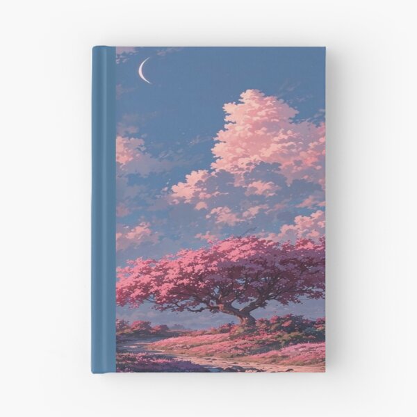Item preview, Anime Sky Pink Tree Landscape Artwork  designed and sold by NivyasArtistry.