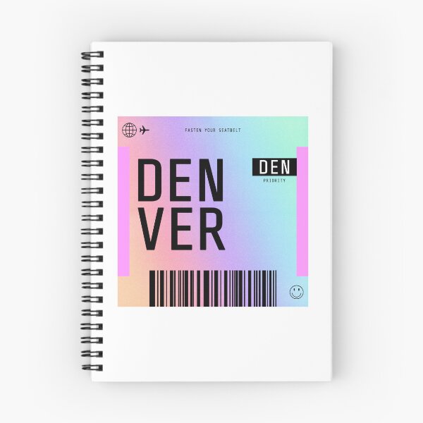 Item preview, Denver Boarding Pass DEN Rainbow Gradient designed and sold by lukassfr.