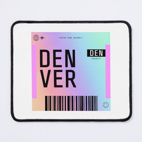 Item preview, Denver Boarding Pass DEN Rainbow Gradient designed and sold by lukassfr.
