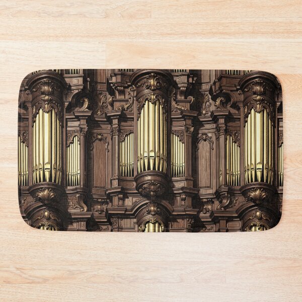 Item preview, Vintage Baroque Pipe Organ Illustration - Dark Academia Wood & Gold Architecture designed and sold by pinkal.