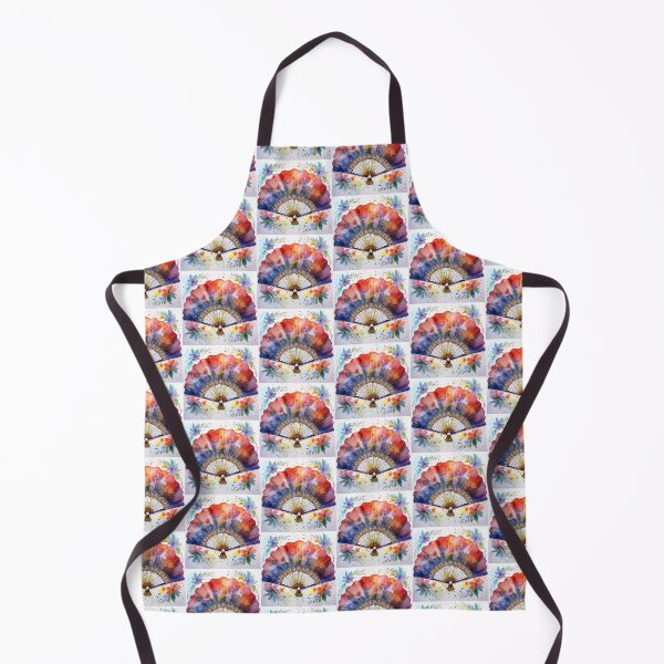 Item preview, Watercolor Spanish Fan Colorful Floral Art designed and sold by HappyOops.