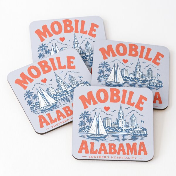 Item preview, Mobile Alabama Retro City designed and sold by HowToCanadian.