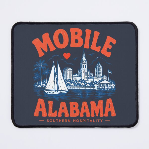 Item preview, Mobile Alabama Retro City designed and sold by HowToCanadian.