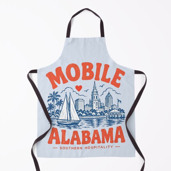 Item preview, Mobile Alabama Retro City designed and sold by HowToCanadian.