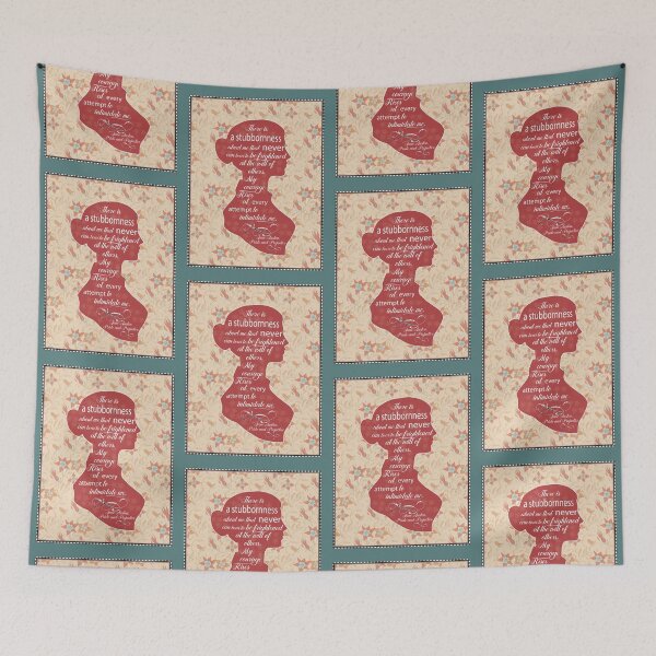 Item preview, Jane Austen - profile - Pride and Prejudice quote - Feminist quote - There is a stubbornness designed and sold by FanitsaArt.