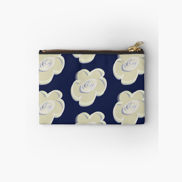 Item preview, Retro Daisy Pattern Scandi Folk - Cream Navy Blue designed and sold by CaramelCo.