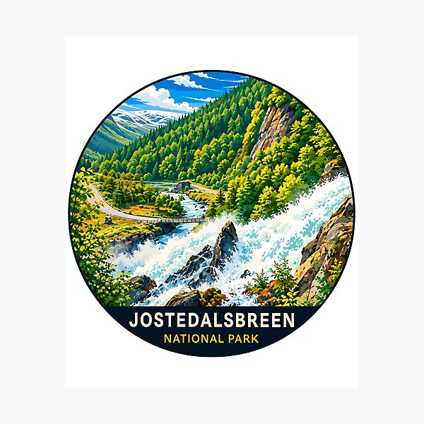 Item preview, Jostedalsbreen National Park Norway – Vintage Glacier Adventure designed and sold by Gideon Emmerich.