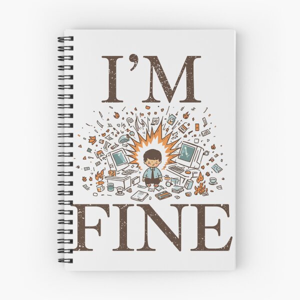 Item preview, Digital Overload Humor I'M FINE designed and sold by ChicTrendz.