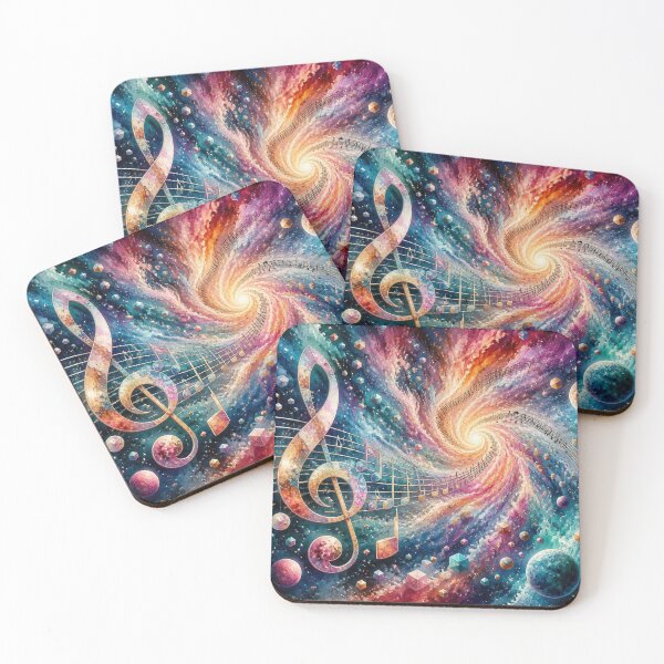Item preview, Cosmic Music Galaxy Watercolor Art – Celestial Musical Notes & Space Fantasy. designed and sold by fbtrisha.