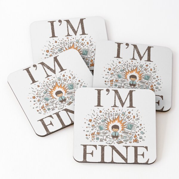 Item preview, Digital Overload Humor I'M FINE designed and sold by ChicTrendz.