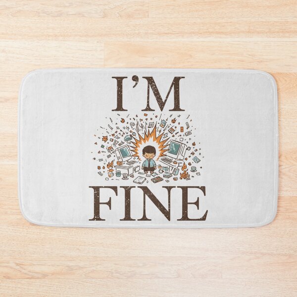 Item preview, Digital Overload Humor I'M FINE designed and sold by ChicTrendz.