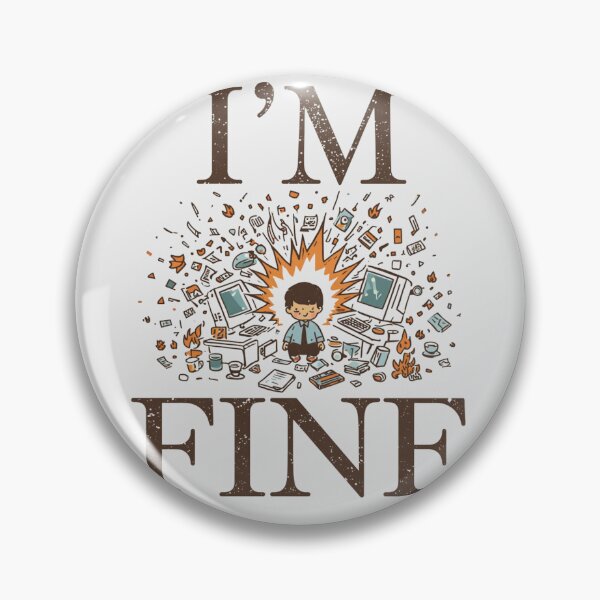 Item preview, Digital Overload Humor I'M FINE designed and sold by ChicTrendz.