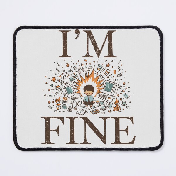 Item preview, Digital Overload Humor I'M FINE designed and sold by ChicTrendz.