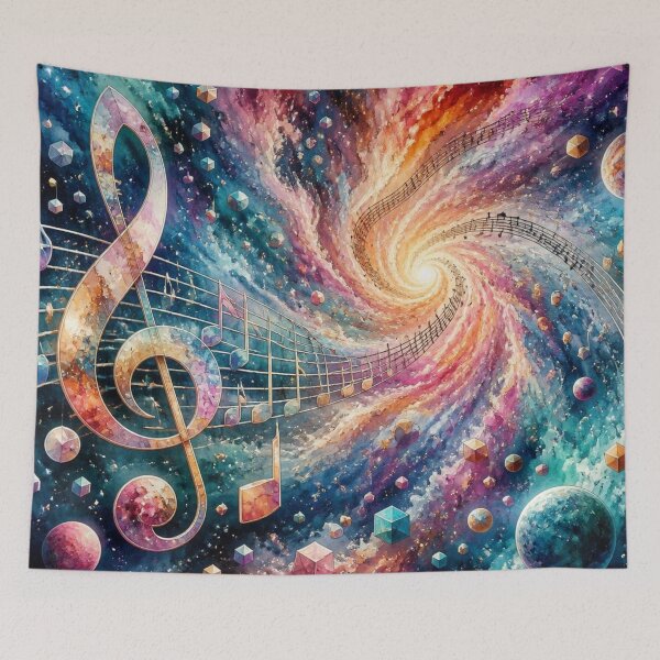 Item preview, Cosmic Music Galaxy Watercolor Art – Celestial Musical Notes & Space Fantasy. designed and sold by fbtrisha.