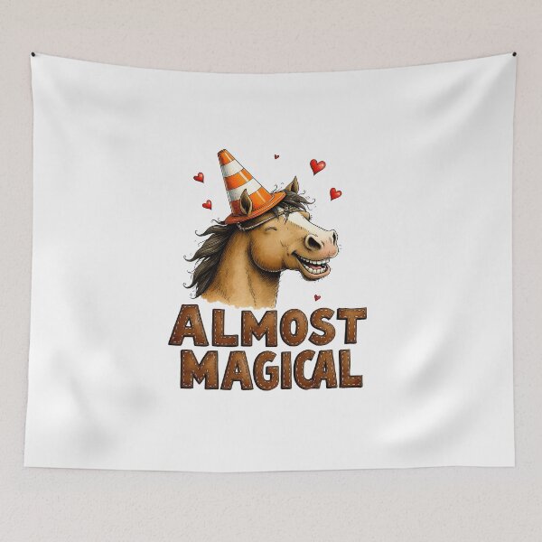 Item preview, Almost Magical Funny Horse Unicorn Traffic Cone designed and sold by MaciejRudzinsky.