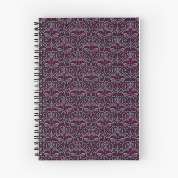 Item preview, Damask Deep Red/Grey designed and sold by SusiSu72.