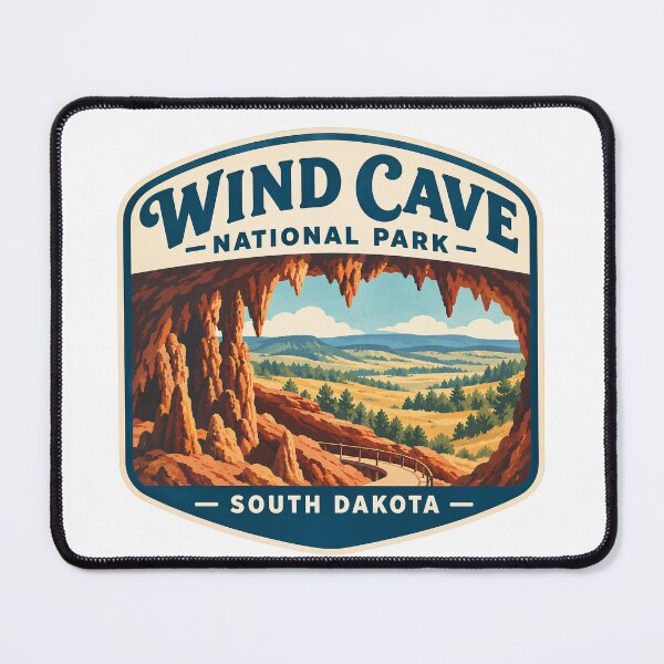 Item preview, Wind Cave National Park South Dakota Vintage Travel Emblem designed and sold by LittleArij.