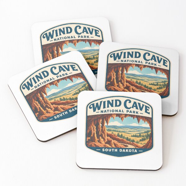 Item preview, Wind Cave National Park South Dakota Vintage Travel Emblem designed and sold by LittleArij.