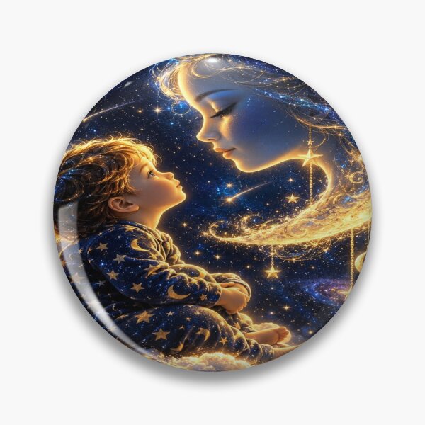 Aperçu de l'œuvre Moon Guardian and Dreaming Child créée et vendue par DaryaArtFrance.